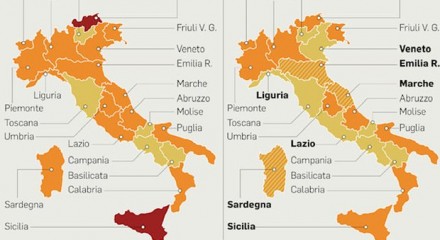 Italia via alla zona rossa. Da domenica Lazio e altre regioni diventano gialle